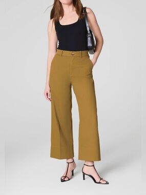 SPANX Stretch Twill Wide-Leg Cropped Pants